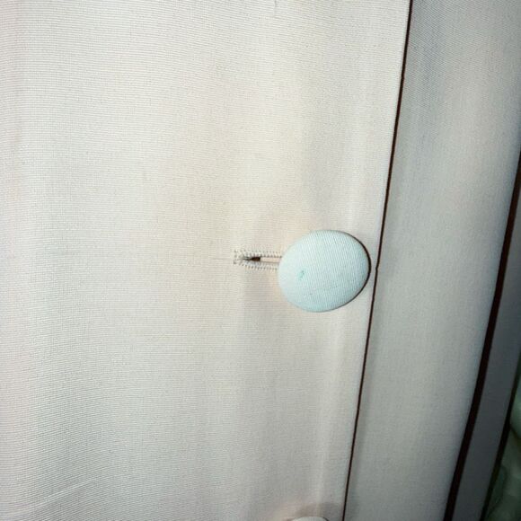 Vintage S.L. Fashions Peach Maxi Dress Size 20 – Statement Collar Lace Trim Full - Picture 10 of 16